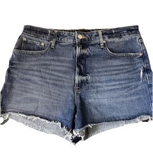 Free Assembly Women's Cut Off‎ Stretch Boyfriend Denim Shorts Size 10